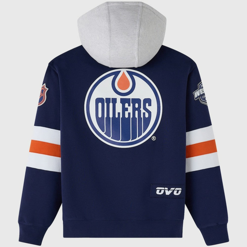 Edmonton Oilers OVO x NHL Fleece Hoodie - Navy - NHL 203514874