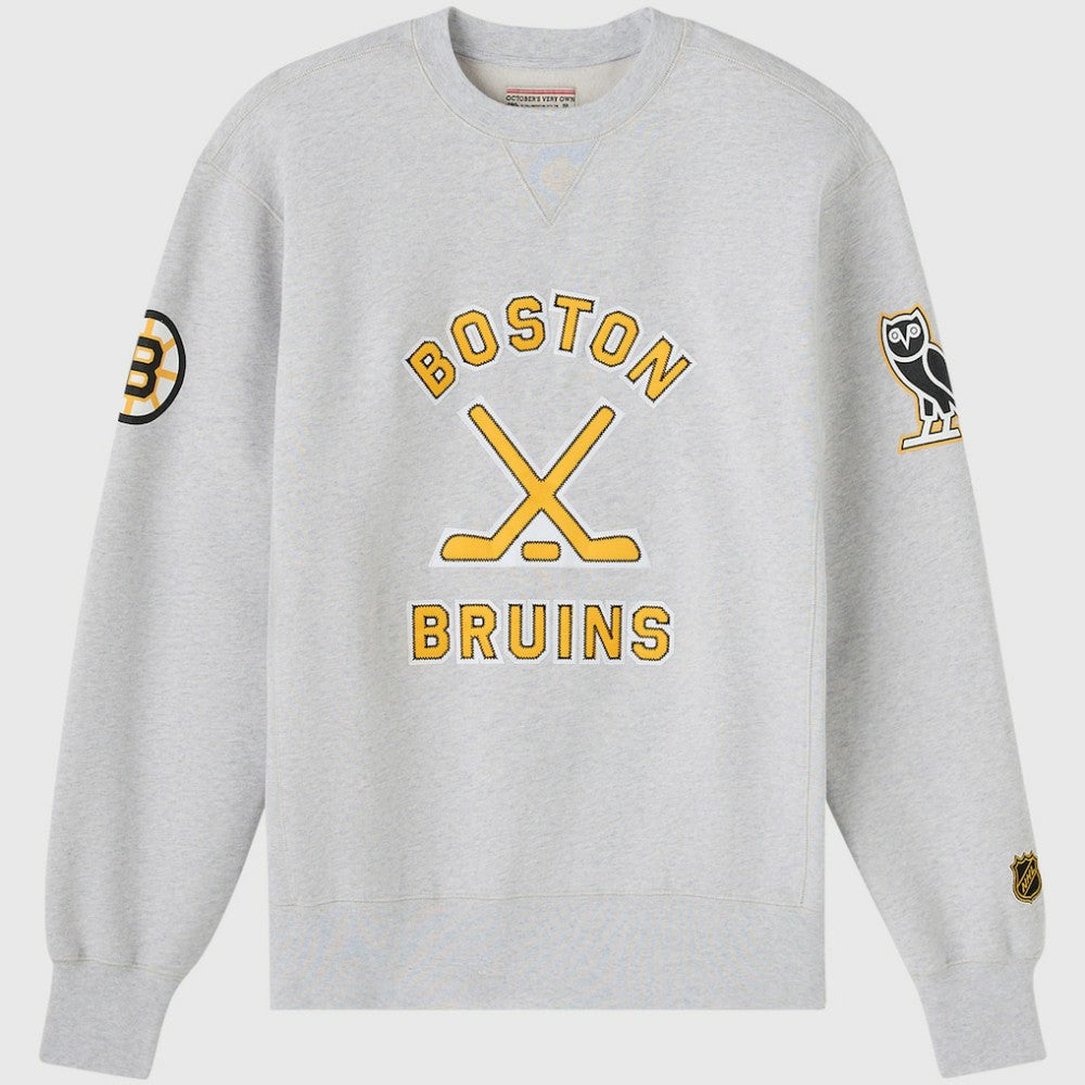 Boston Bruins OVO x NHL Fleece Sweatshirt - Heather Gray - NHL 203514877
