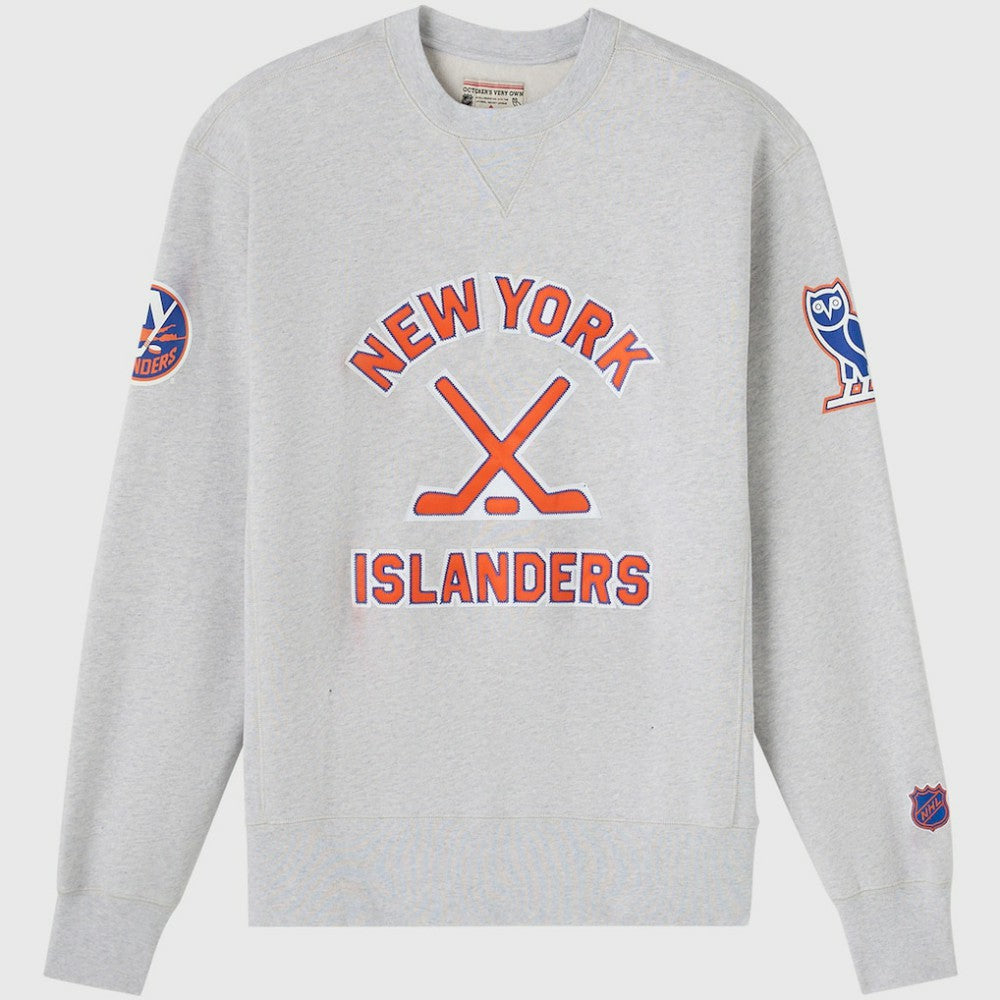 New York Islanders OVO x NHL Fleece Sweatshirt - Heather Gray - NHL 203514880