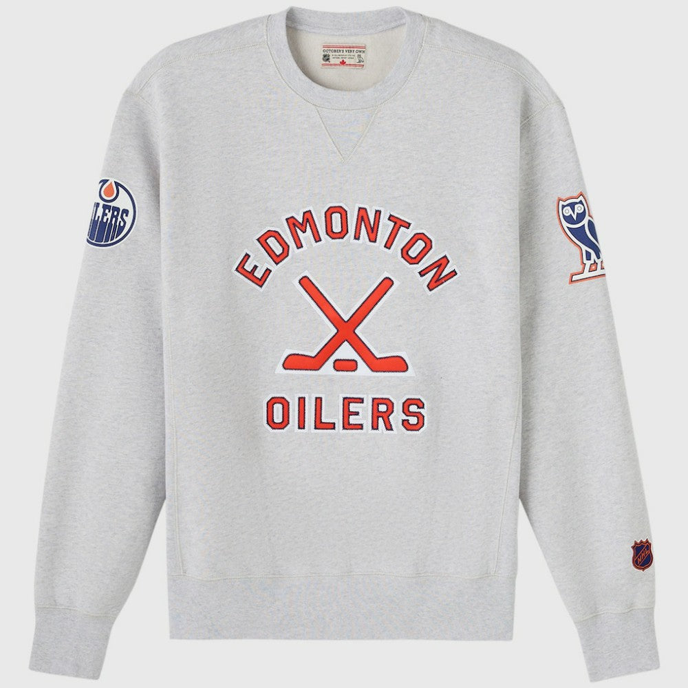 Edmonton Oilers OVO x NHL Fleece Sweatshirt - Heather Gray - NHL 203514883