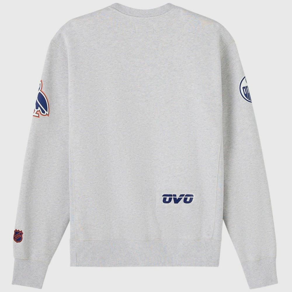 Edmonton Oilers OVO x NHL Fleece Sweatshirt - Heather Gray - NHL 203514883