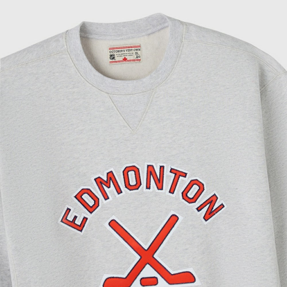 Edmonton Oilers OVO x NHL Fleece Sweatshirt - Heather Gray - NHL 203514883