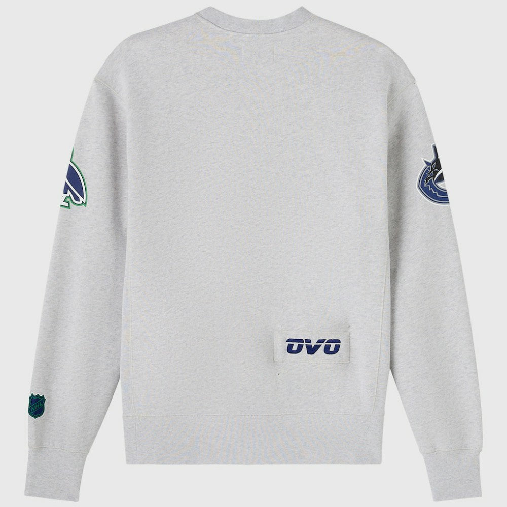 Vancouver Canucks OVO x NHL Fleece Sweatshirt - Heather Gray - NHL 203514888