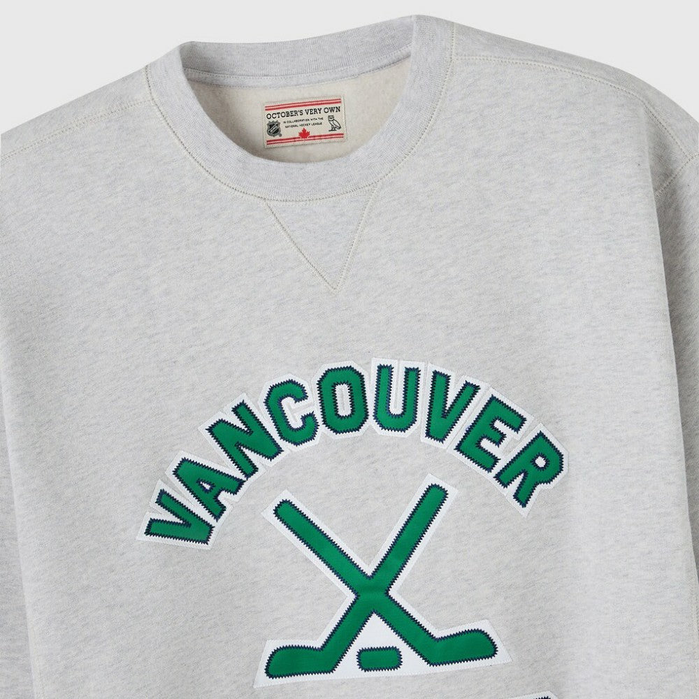 Vancouver Canucks OVO x NHL Fleece Sweatshirt - Heather Gray - NHL 203514888