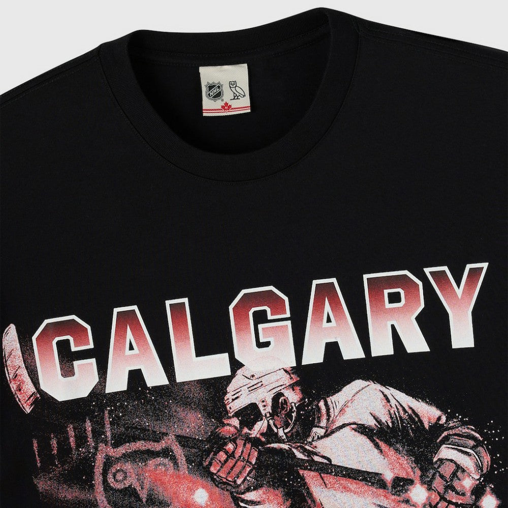 Calgary Flames OVO x NHL Graphic T-Shirt - Black - NHL 203514920