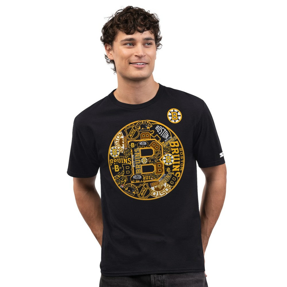 Boston Bruins Starter Logo Collage T-Shirt - Black - NHL 203517178