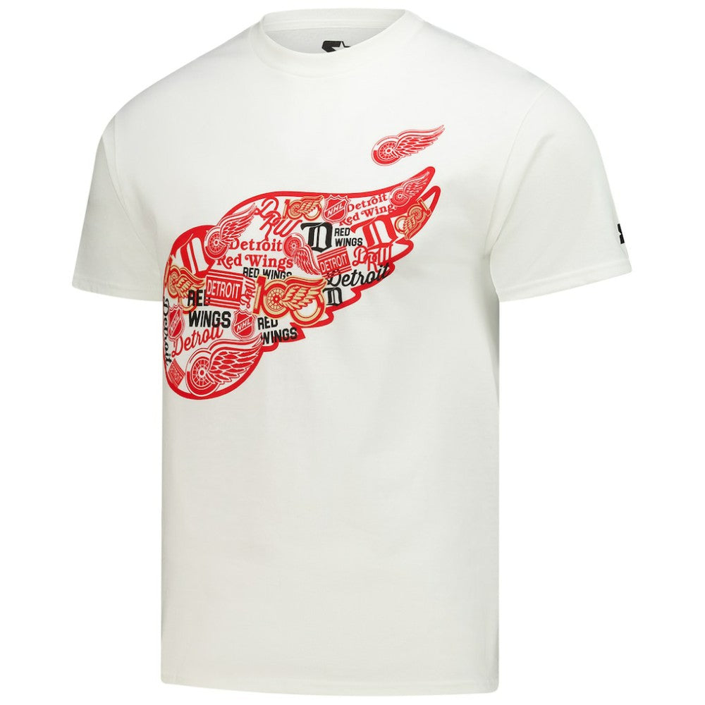Detroit Red Wings Starter Logo Collage T-Shirt - White - NHL 203517181