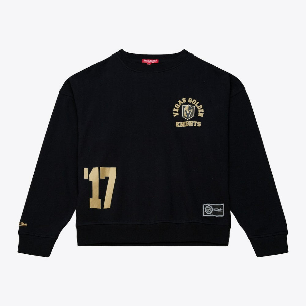 Vegas Golden Knights Mitchell & Ness Women's Crewneck Sweatshirt - Black - NHL 203517449