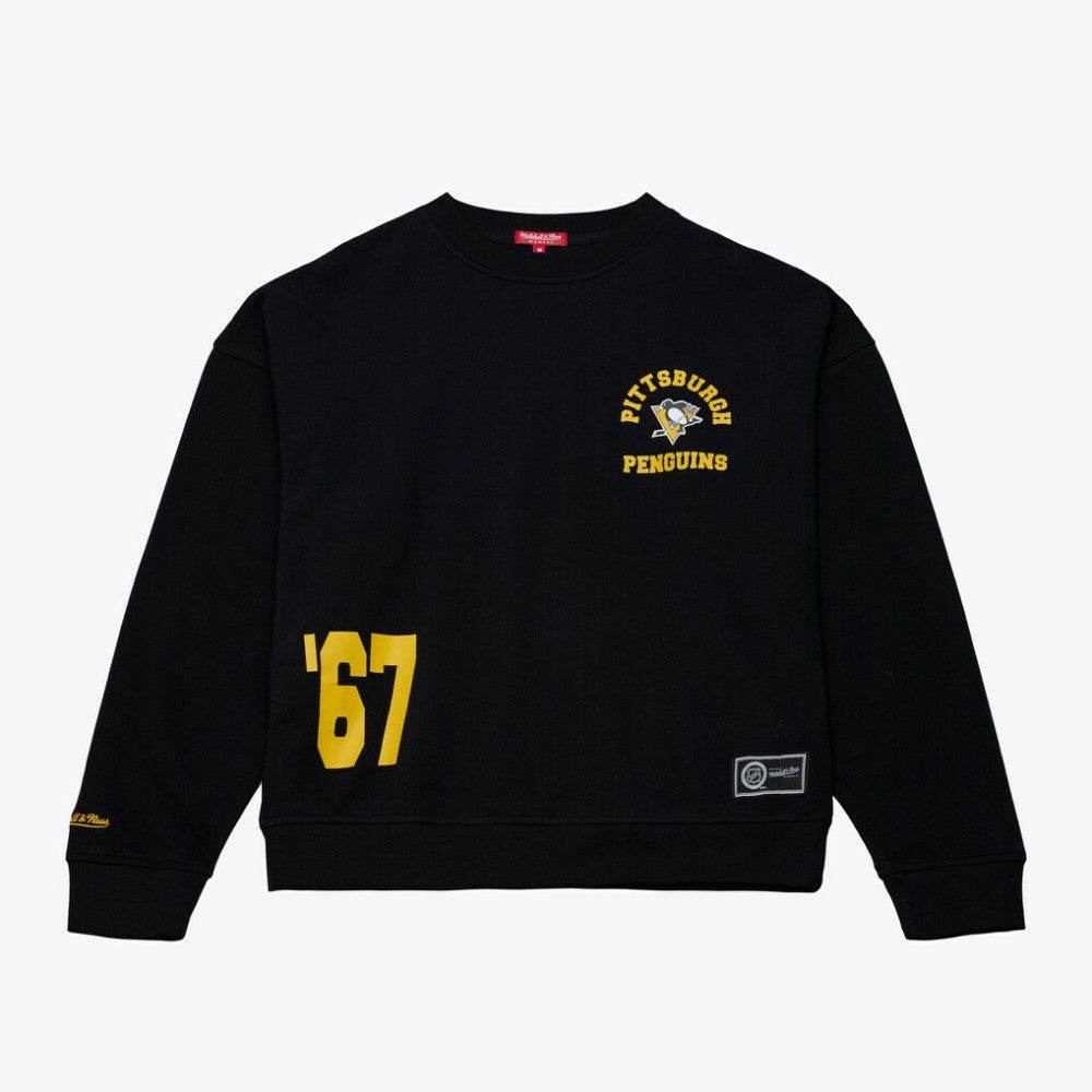 Pittsburgh Penguins Mitchell & Ness Women's Crewneck Sweatshirt - Black - NHL 203517451