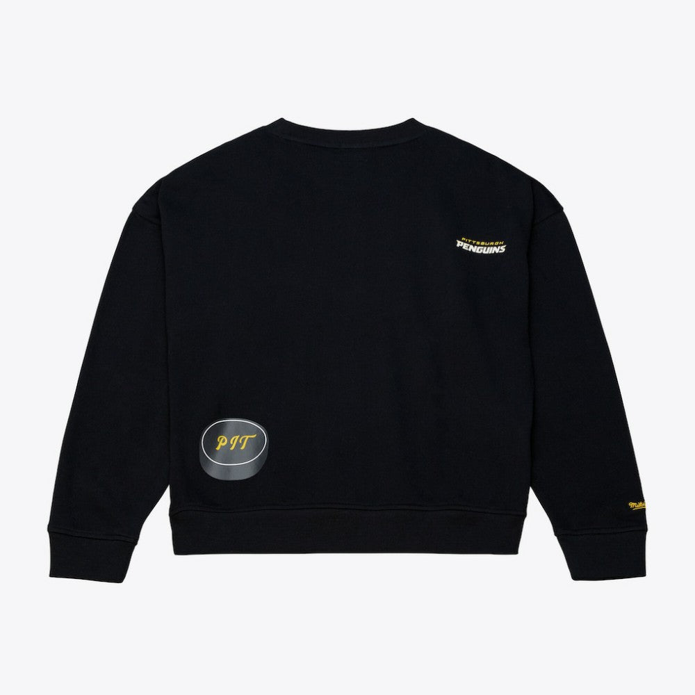 Pittsburgh Penguins Mitchell & Ness Women's Crewneck Sweatshirt - Black - NHL 203517451