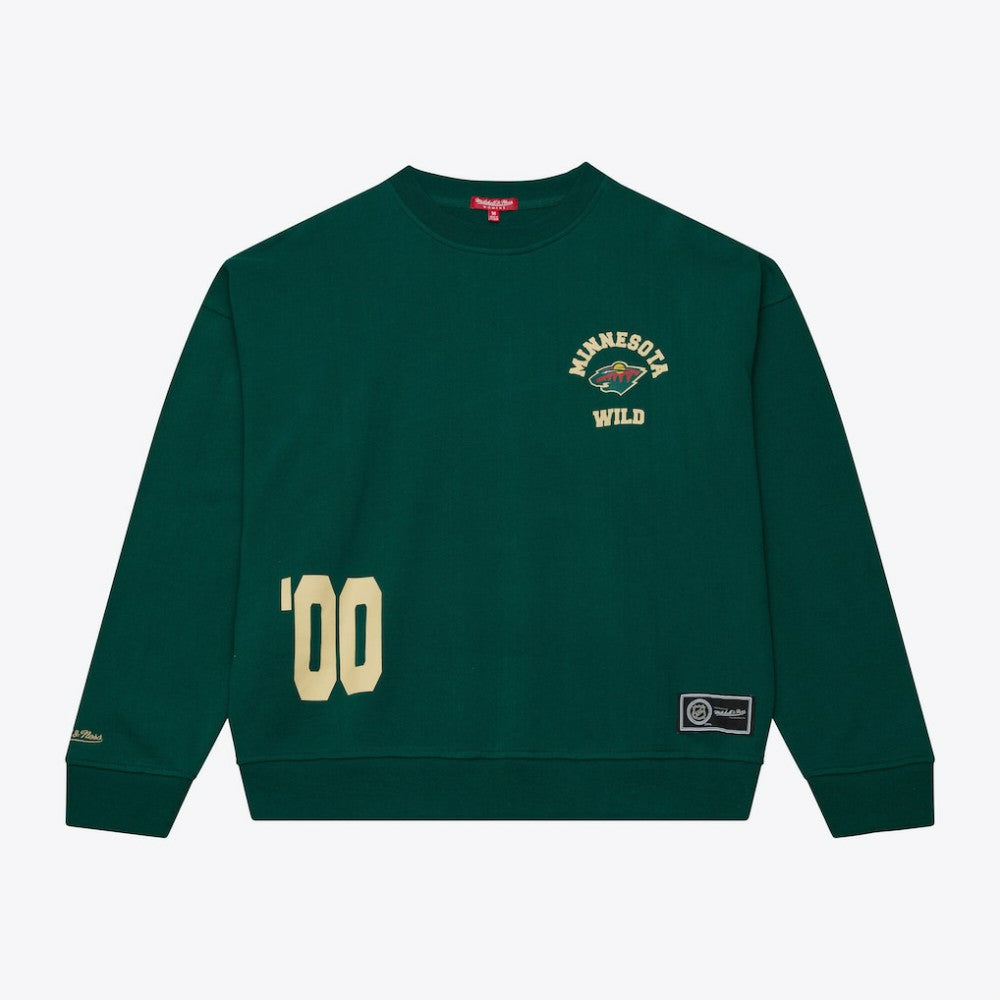 Minnesota Wild Mitchell & Ness Women's Crewneck Sweatshirt - Green - NHL 203517452