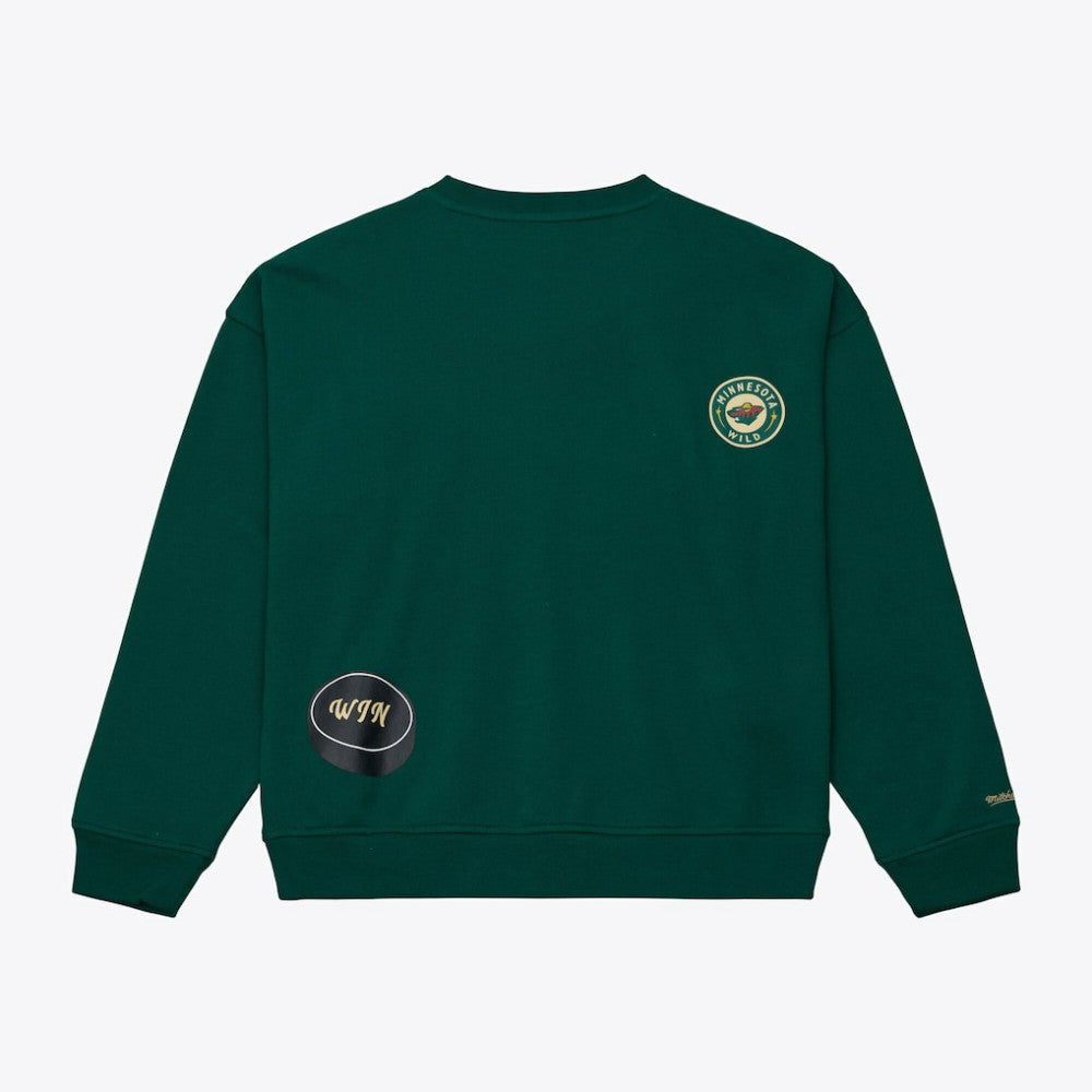 Minnesota Wild Mitchell & Ness Women's Crewneck Sweatshirt - Green - NHL 203517452
