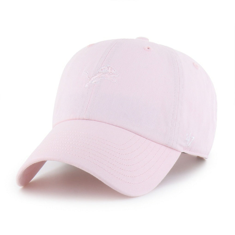47 brand Detroit Lions '47 Women's Base Runner Ballpark Clean Up Adjustable Hat Light Pink