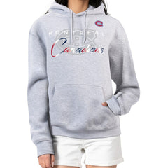 Montreal Canadiens G-III 4Her by Carl Banks Women's Shadow Logo Fleece Hoodie - Gray - NHL 203519918