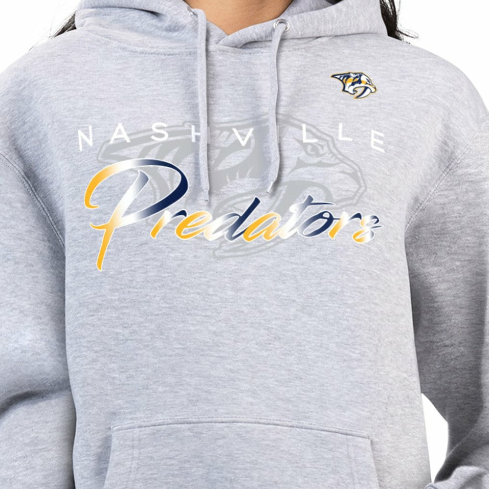 Nashville Predators G-III 4Her by Carl Banks Women's Shadow Logo Fleece Hoodie - Gray - NHL 203519919