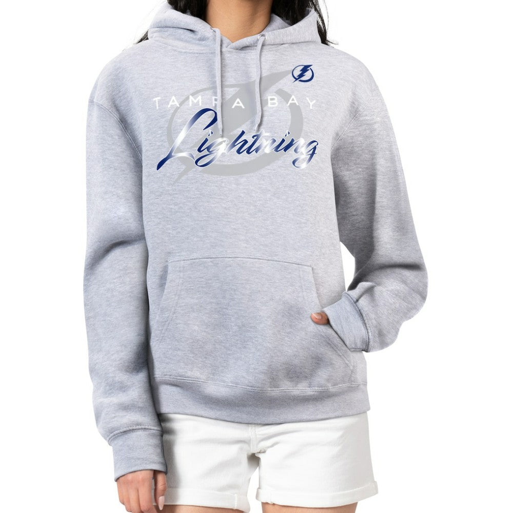 Tampa Bay Lightning G-III 4Her by Carl Banks Women's Shadow Logo Fleece Hoodie - Gray - NHL 203519922