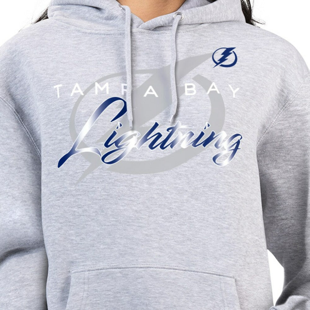 Tampa Bay Lightning G-III 4Her by Carl Banks Women's Shadow Logo Fleece Hoodie - Gray - NHL 203519922