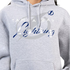 Tampa Bay Lightning G-III 4Her by Carl Banks Women's Shadow Logo Fleece Hoodie - Gray - NHL 203519922