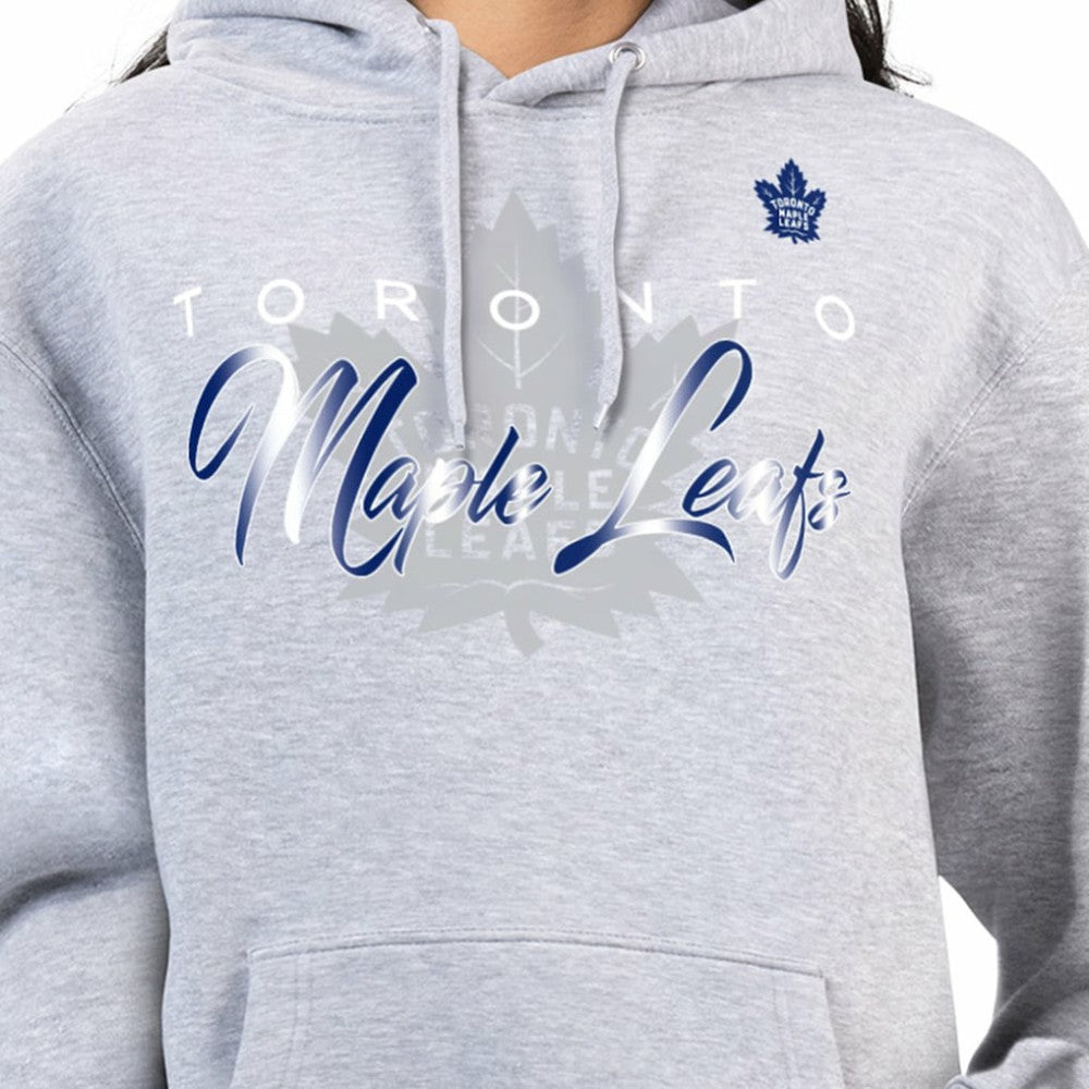 Toronto Maple Leafs G-III 4Her by Carl Banks Women's Shadow Logo Fleece Hoodie - Gray - NHL 203519923