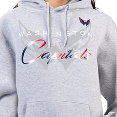 Washington Capitals G-III 4Her by Carl Banks Women's Shadow Logo Fleece Hoodie - Gray - NHL 203519925