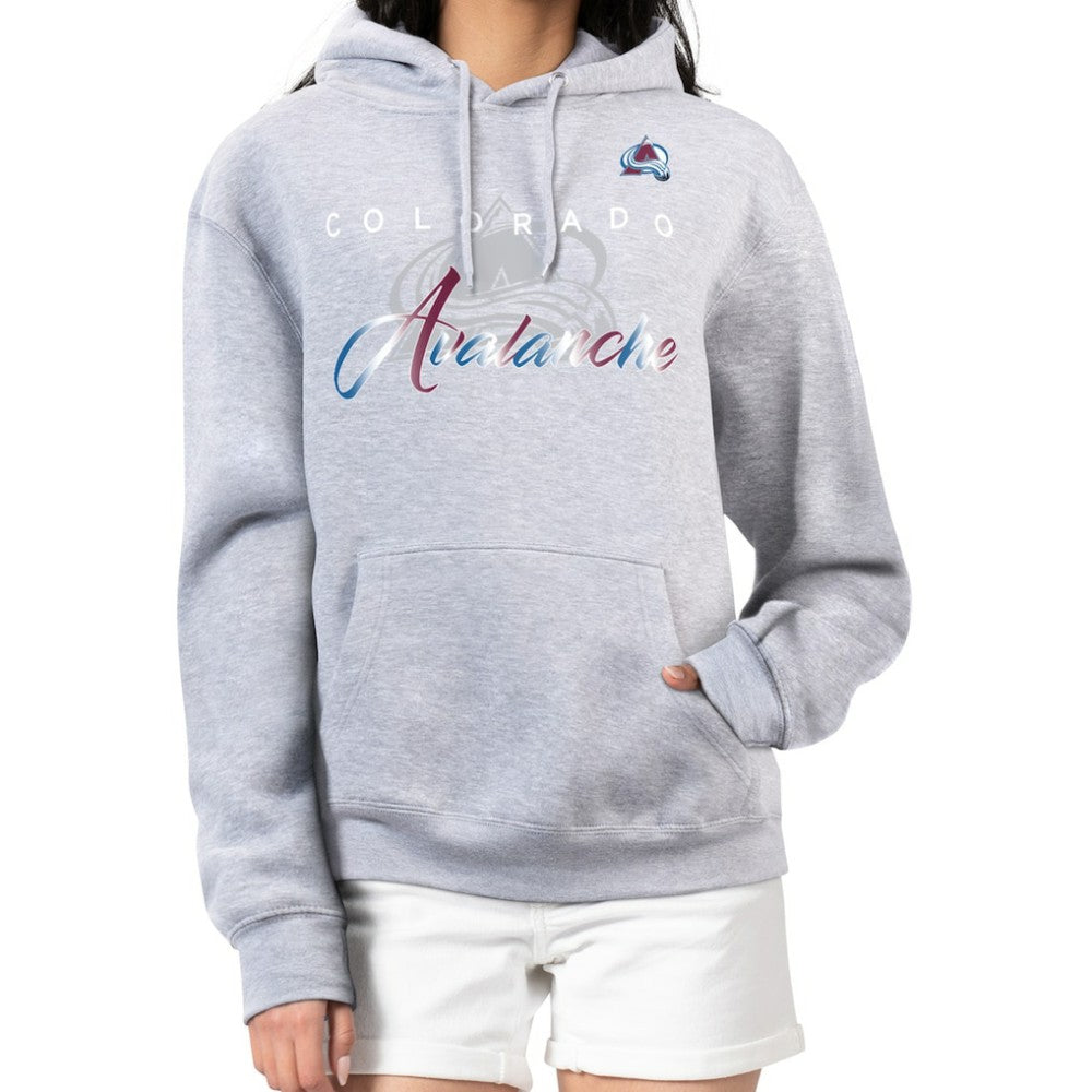 Colorado Avalanche G-III 4Her by Carl Banks Women's Shadow Logo Fleece Hoodie - Gray - NHL 203519930