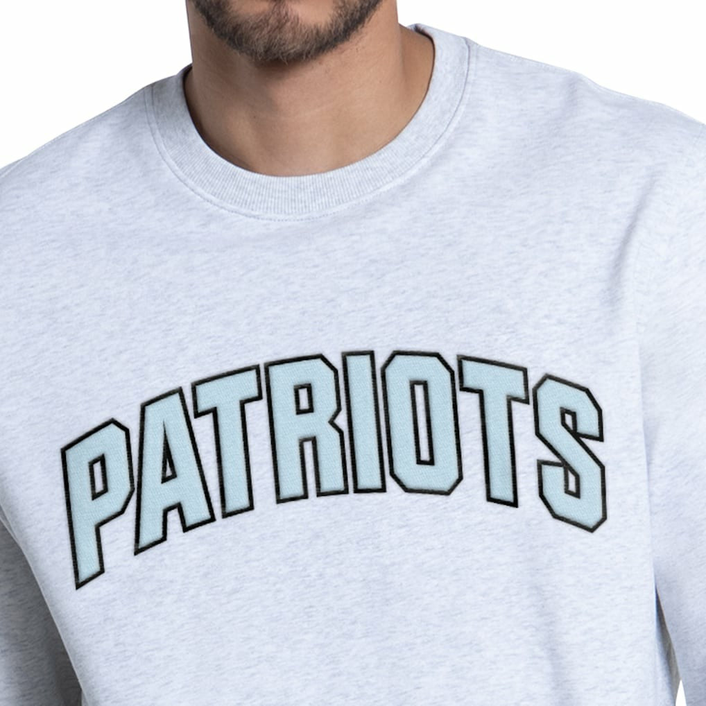 New England Patriots Starter Faceoff Fleece Sweatshirt Ash