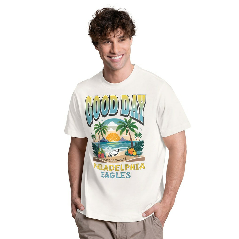 Philadelphia Eagles Margaritaville Good Day T-Shirt Cream