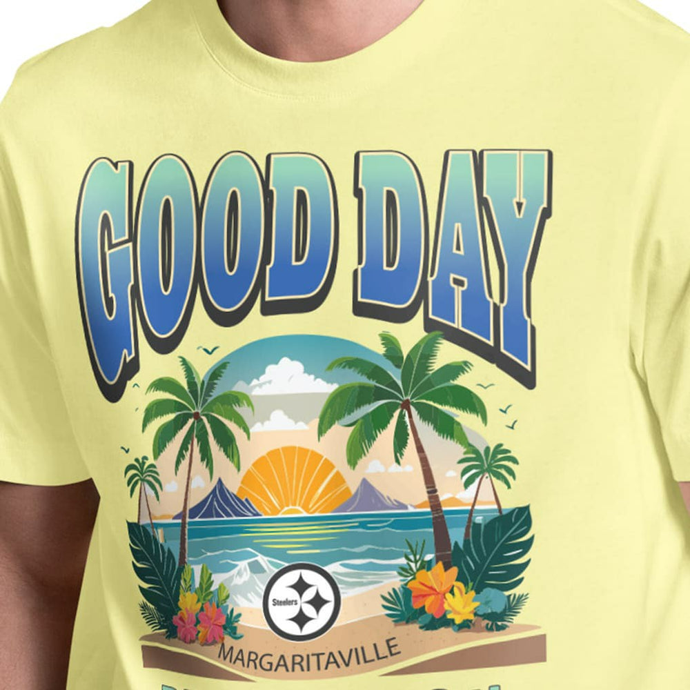 Pittsburgh Steelers Margaritaville Good Day T-Shirt Yellow