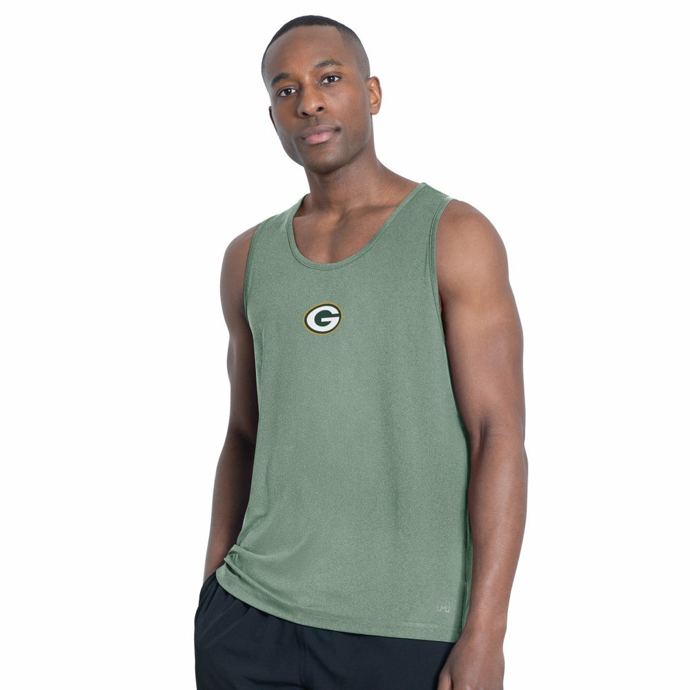 Green Bay Packers MSX by Michael Strahan Energy Scoop Neck Tank Top Green