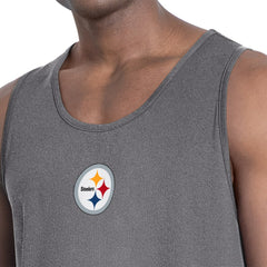 Pittsburgh Steelers MSX by Michael Strahan Energy Tank Top Charcoal