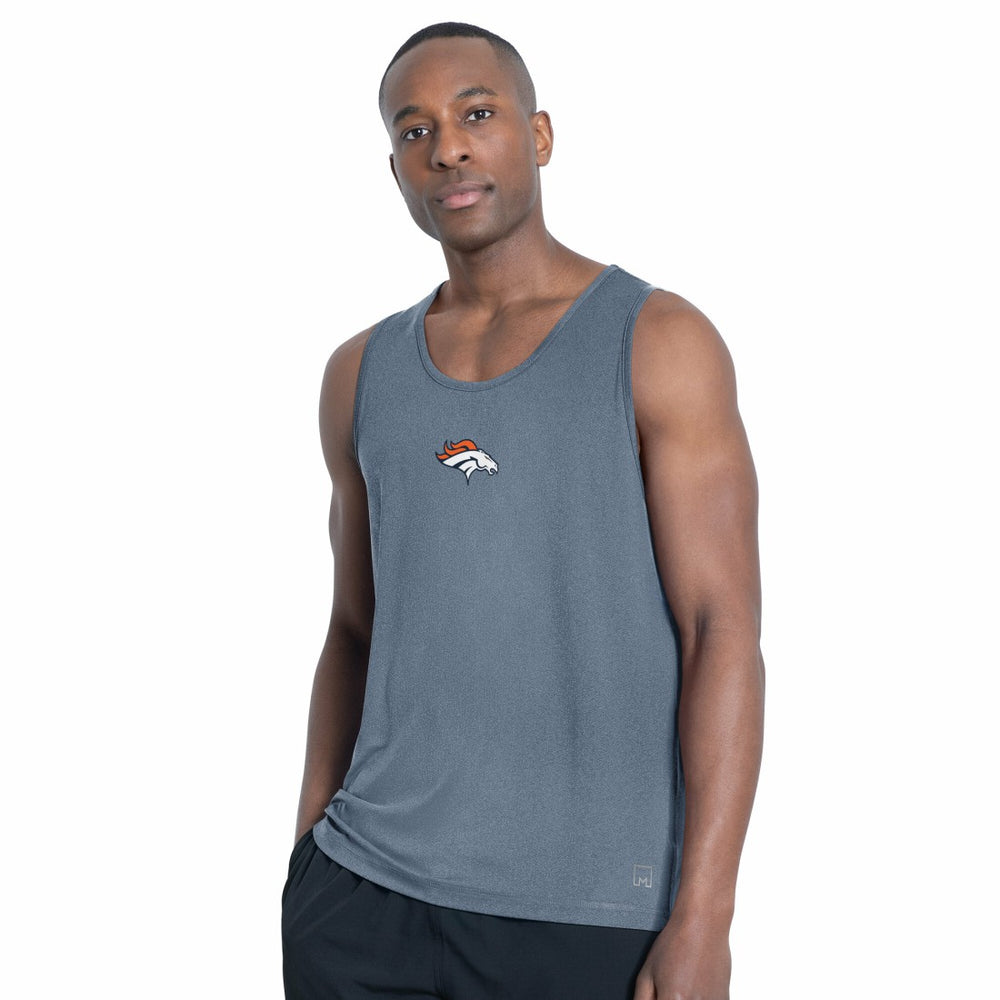 Denver Broncos MSX by Michael Strahan Energy Scoop Neck Tank Top Navy