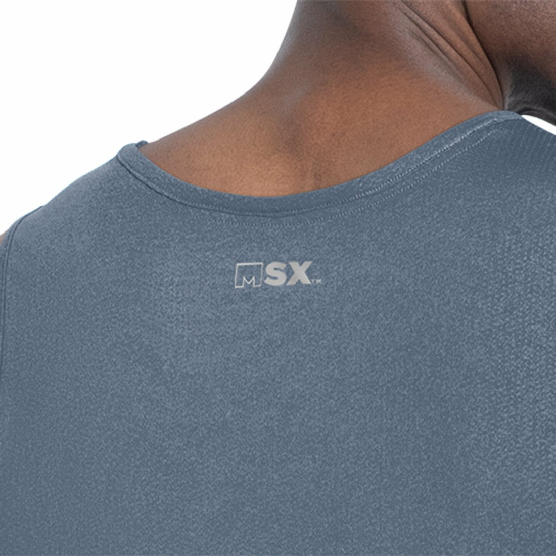 Denver Broncos MSX by Michael Strahan Energy Scoop Neck Tank Top Navy