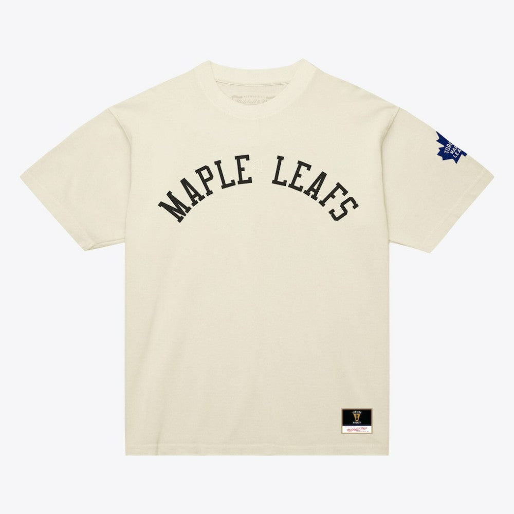 Toronto Maple Leafs Mitchell & Ness Unisex Arched Team T-Shirt - Cream - NHL 203521590