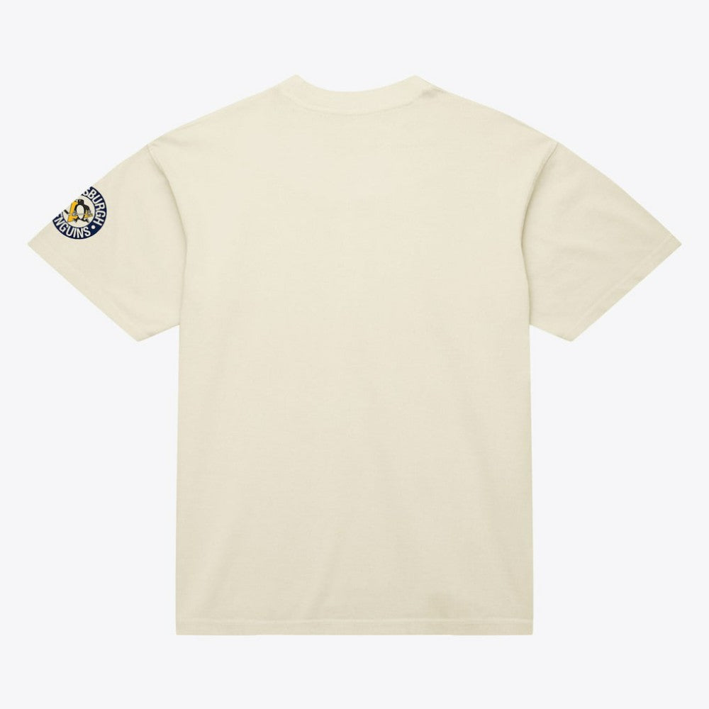 Pittsburgh Penguins Mitchell & Ness Unisex Arched Team T-Shirt - Cream - NHL 203521591