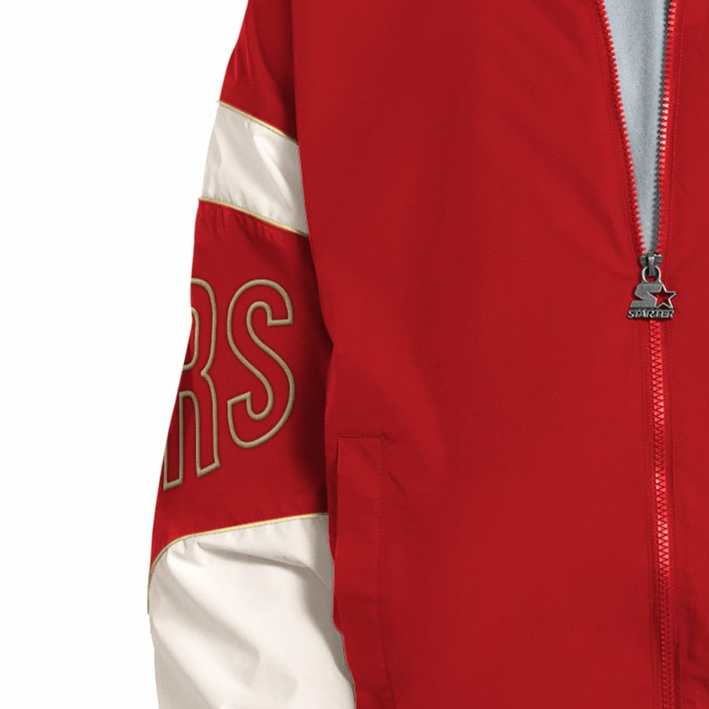 San Francisco 49ers Starter The Gust Full-Zip Hooded Jacket Scarlet