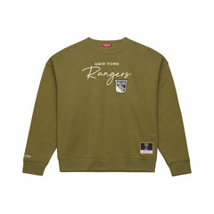 New York Rangers Mitchell & Ness Women's Fleece Sweatshirt - Hunter Green - NHL 203521937
