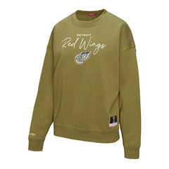 Detroit Red Wings Mitchell & Ness Women's Fleece Sweatshirt - Hunter Green - NHL 203521940