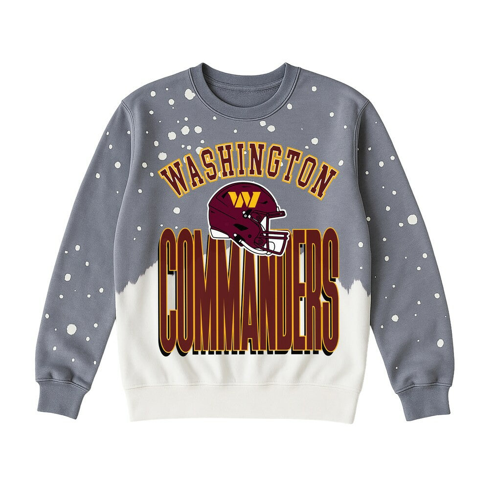 Washington Commanders Gameday Couture Women's Arch Rivals Faded Wash Sweatshirt Gray