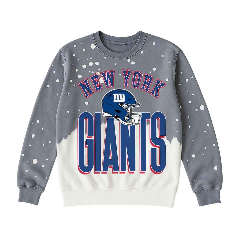 New York Giants Gameday Couture Women's Arch Rivals Faded Wash Sweatshirt Gray