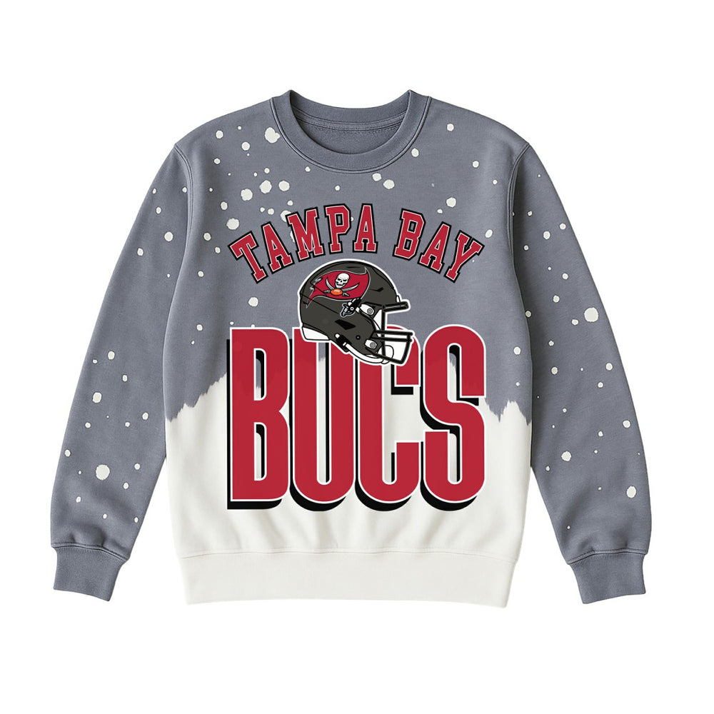 Tampa Bay Buccaneers Gameday Couture Women's Arch Rivals Faded Wash Sweatshirt Gray