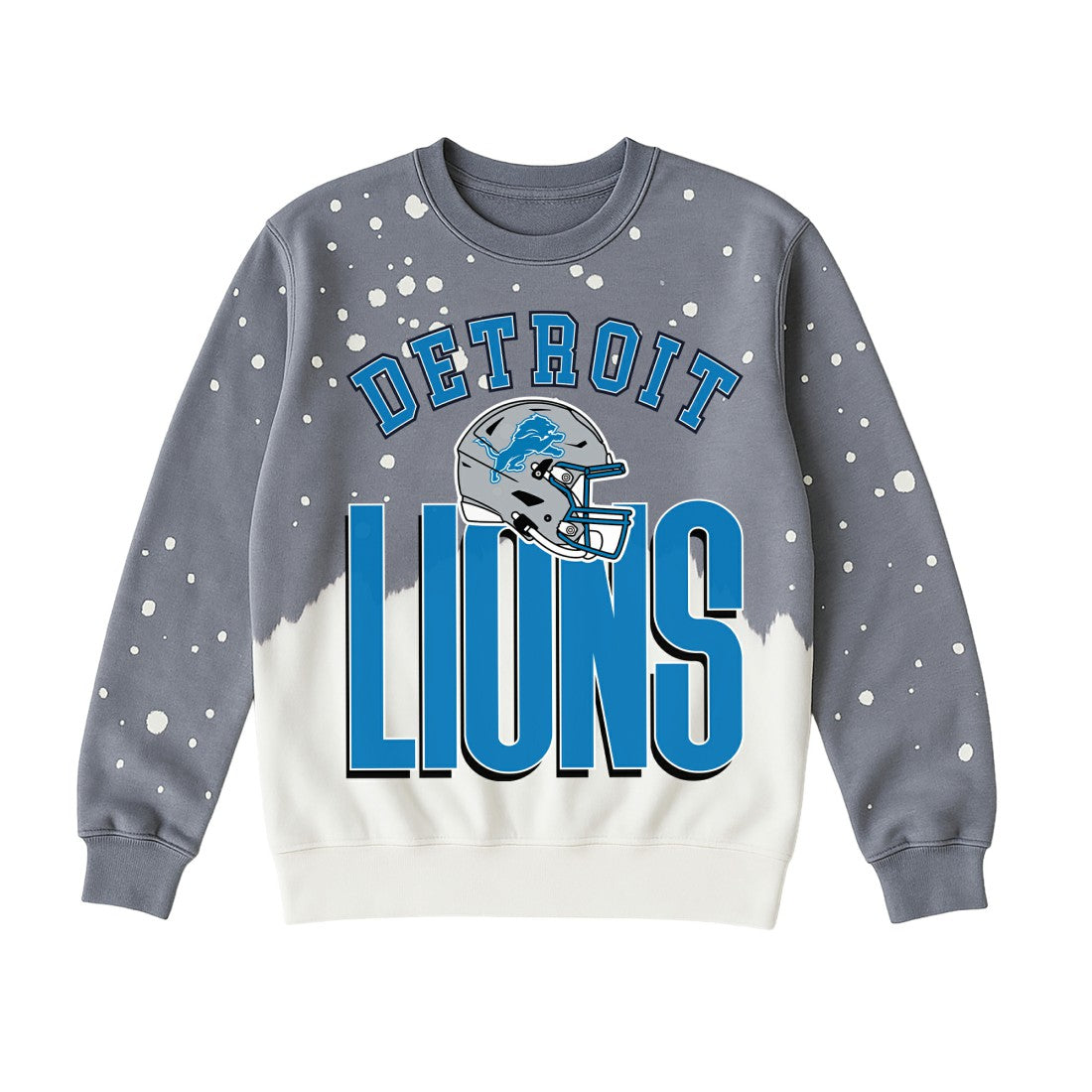 Detroit Lions Gameday Couture Women's Arch Rivals Faded Wash Sweatshirt Gray