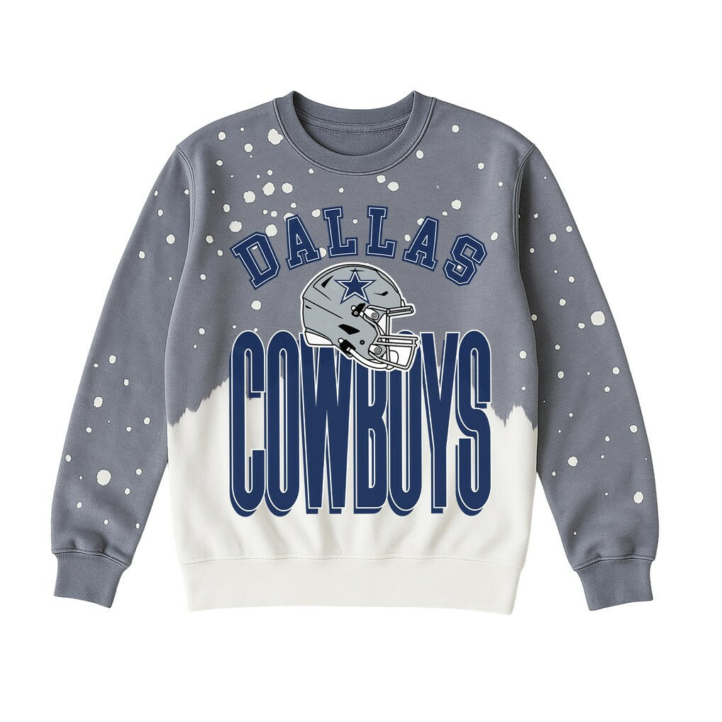 Dallas Cowboys Gameday Couture Women's Arch Rivals Faded Wash Sweatshirt Gray