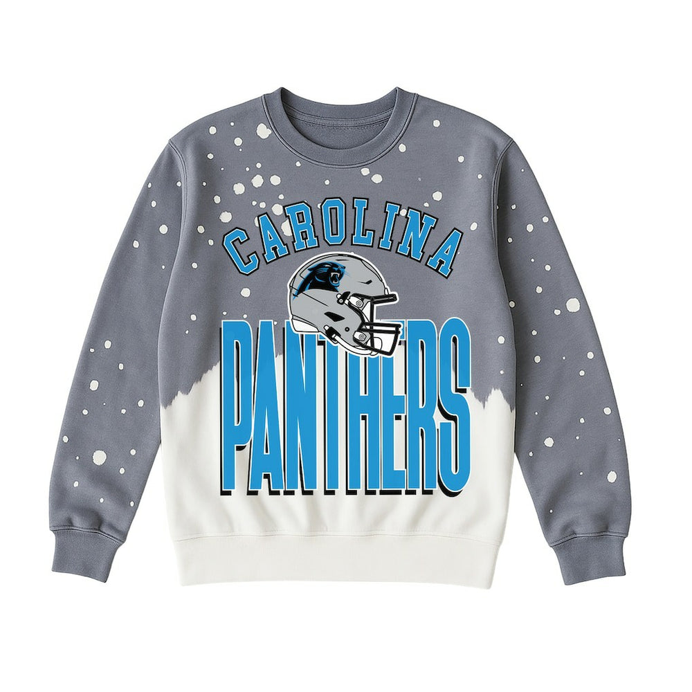 Carolina Panthers Gameday Couture Women's Arch Rivals Faded Wash Sweatshirt Gray
