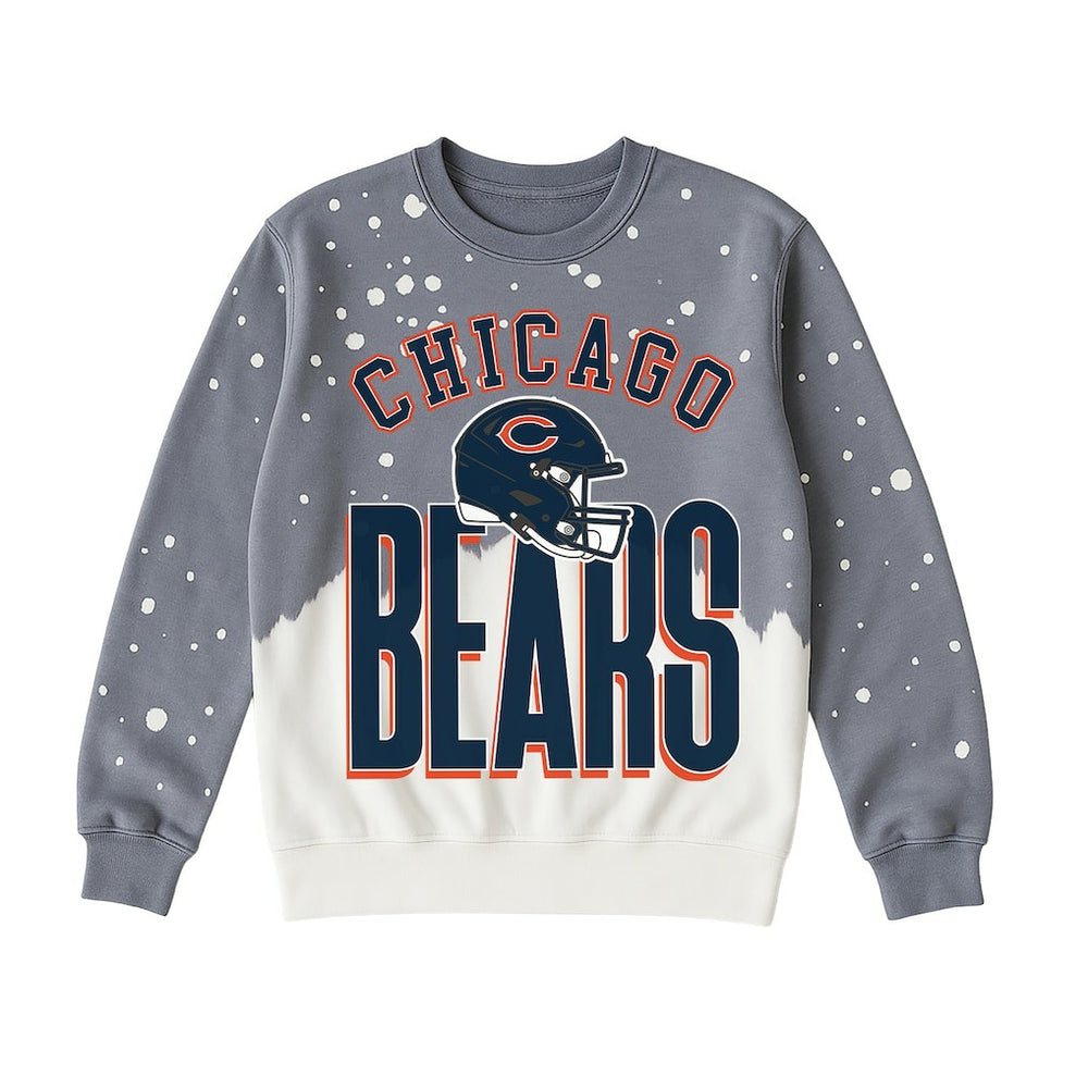Chicago Bears Gameday Couture Women's Arch Rivals Faded Wash Sweatshirt Gray