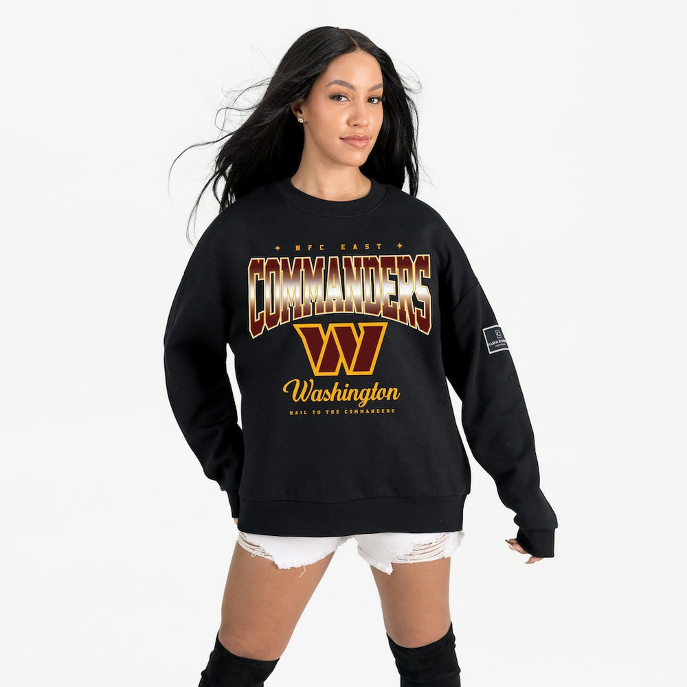 Washington Commanders Gameday Couture Women's Powerhouse Play Premium Fleece Sweatshirt Black