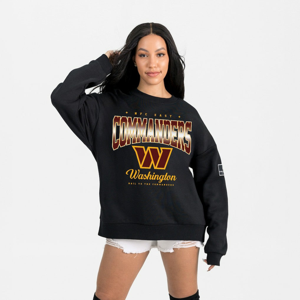 Washington Commanders Gameday Couture Women's Powerhouse Play Premium Fleece Sweatshirt Black