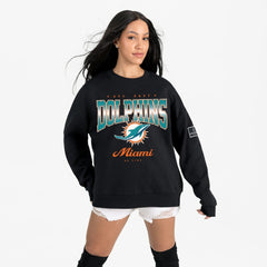 Miami Dolphins Gameday Couture Women's Powerhouse Play Premium Fleece Sweatshirt Black