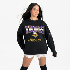 Minnesota Vikings Gameday Couture Women's Powerhouse Play Premium Fleece Sweatshirt Black
