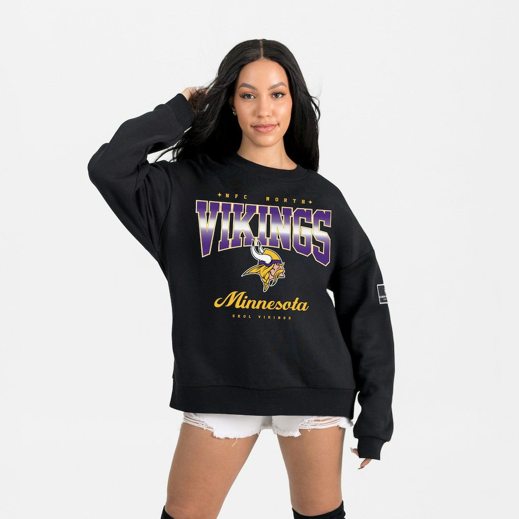Minnesota Vikings Gameday Couture Women's Powerhouse Play Premium Fleece Sweatshirt Black