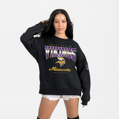 Minnesota Vikings Gameday Couture Women's Powerhouse Play Premium Fleece Sweatshirt Black